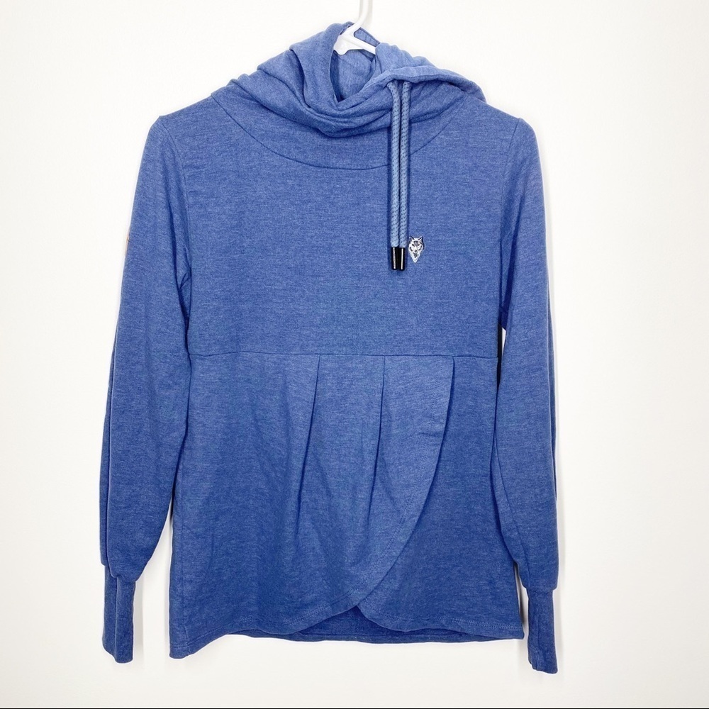 Naketano Blue Hoodie Pullover Sweatshirt Small